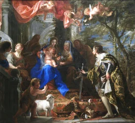 Virgin and Child Adored by St Louis, King of France